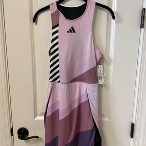 Adidas Women's Pink and Purple Mini Dress